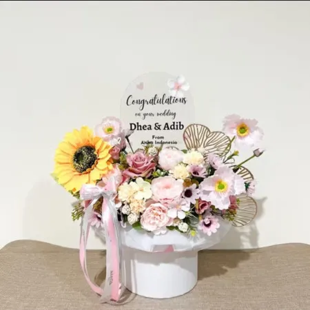 Bloom Box Akrilik Ucapan Wedding Rasuna Said