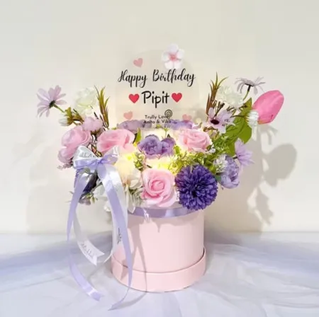 Bloom Box Akrilik Ucapan Ulang Tahun Rasuna Said
